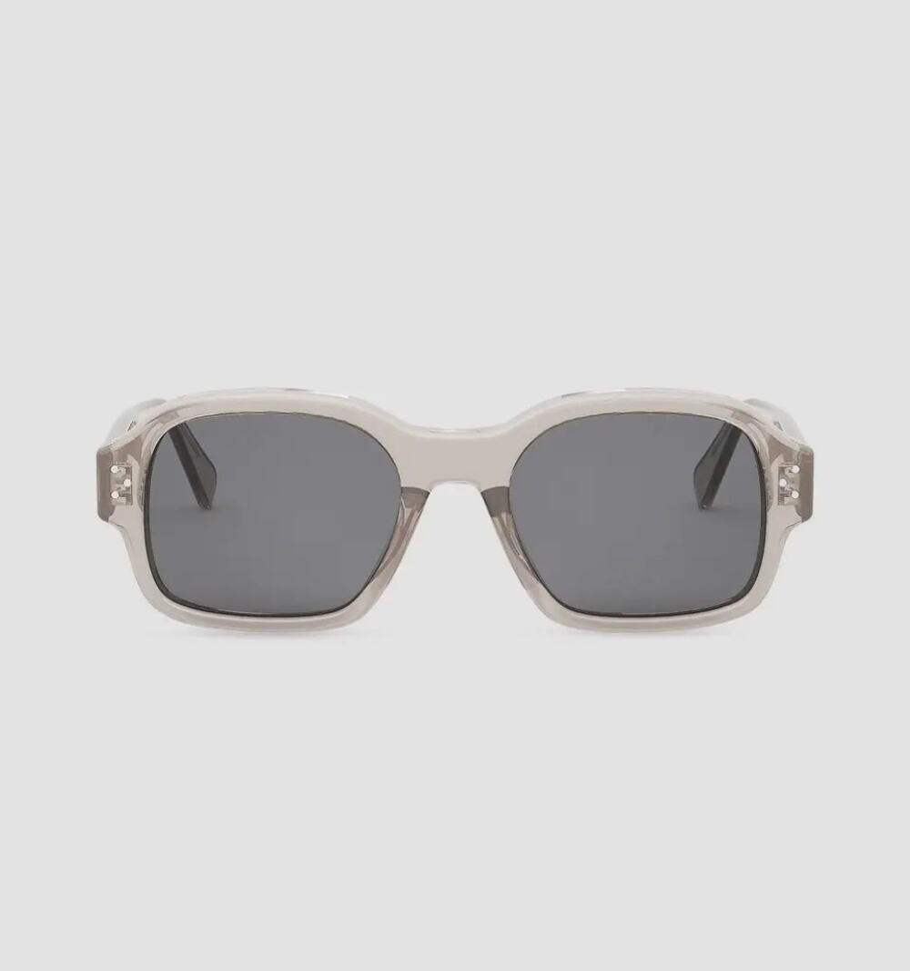 Celine Bold 3 Dots Geometric Sunglasses Beige Smoke One Size